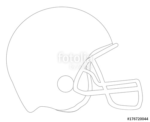 500x406 Football Helmet Outline Sketch Stock Image And Royalty Free - Football Helmet Sketch