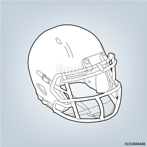 500x500 Sketch Vector Illustration Of American Football Helmet Stock - Football Helmet Sketch