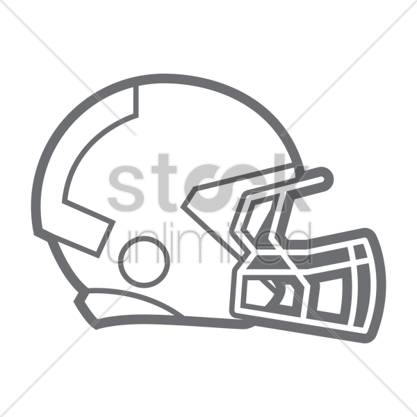 600x600 American Football Helmet Vector Image - Football Helmet Sketch