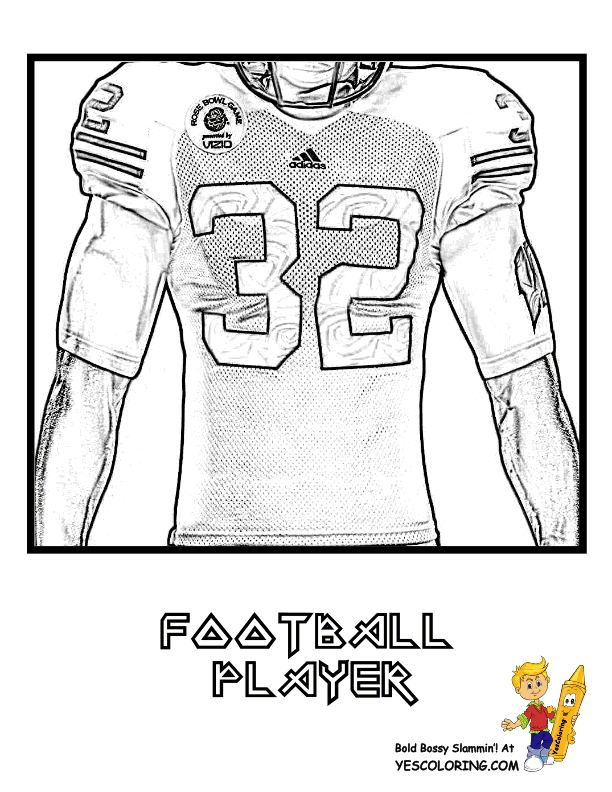 612x792 Classic Football Coloring Free Quarterback Kids Football Sports - Football Jersey Sketch