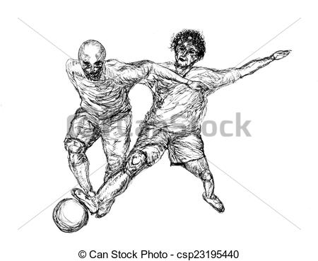 450x369 Football Player Sketch On Paper. - Football Player Sketch