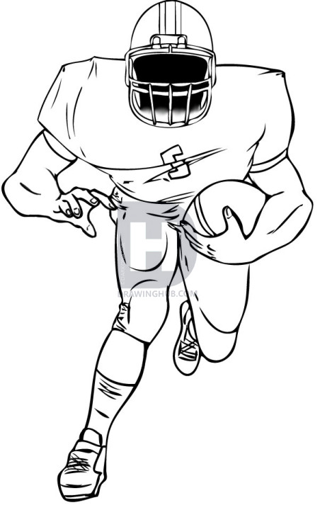 452x720 How To Draw A Football Player, Step By Step, Drawing Guide, By - Football Player Sketch