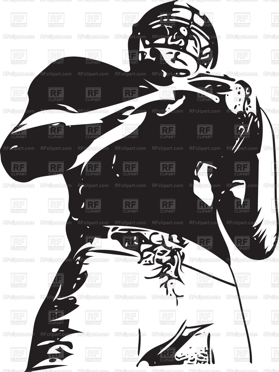 900x1200 American Football Player Sketch Illustration Vector Image Vector - Football Player Sketch