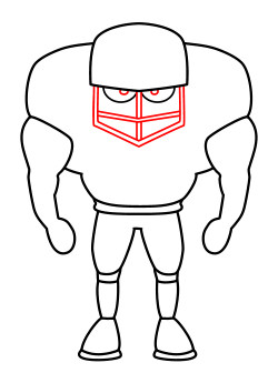 250x345 Drawing A Cartoon Football Player - Football Player Sketch