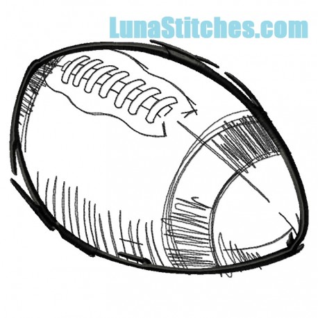 458x458 Football Sketch Easy Stitch - Football Sketch