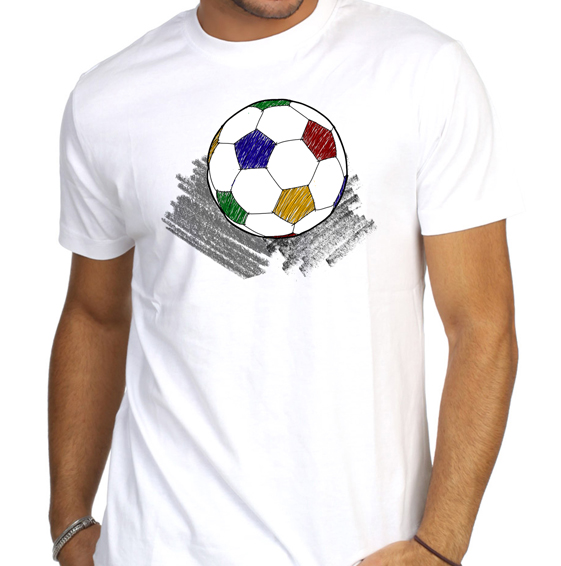 561x566 Football Sketch On T Shirt - Football Sketch
