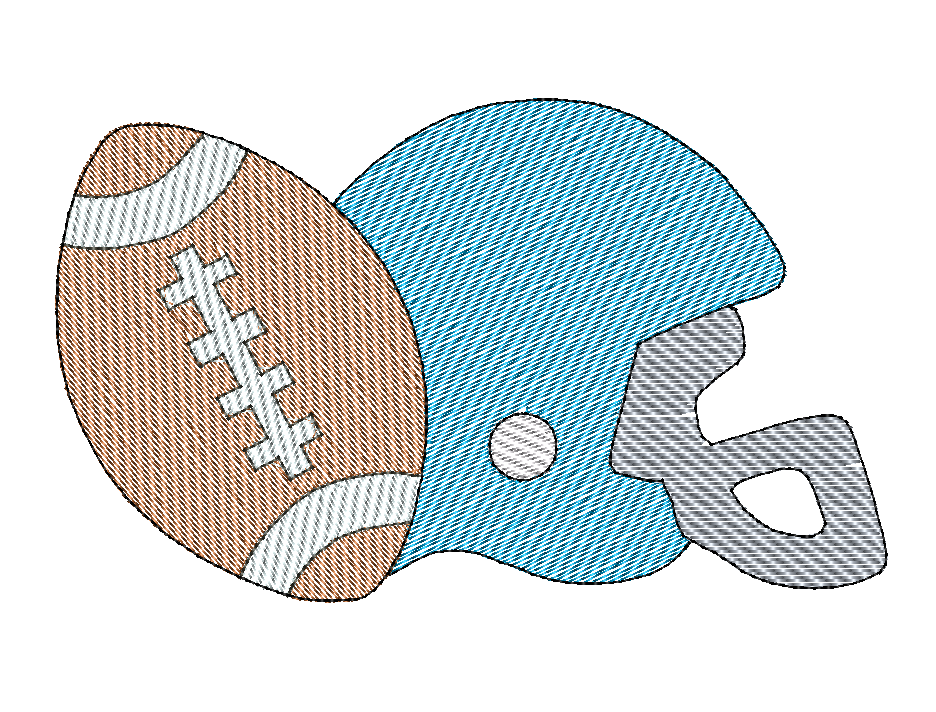 936x712 Helmet Football Sketch Embroidery Design Hug A Bug Applique - Football Sketch