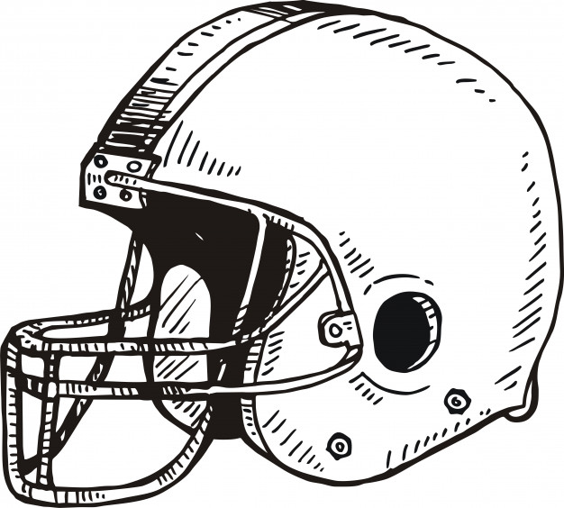 626x564 Sketch Of Helmet Football Team Vector Premium Download - Football Sketch