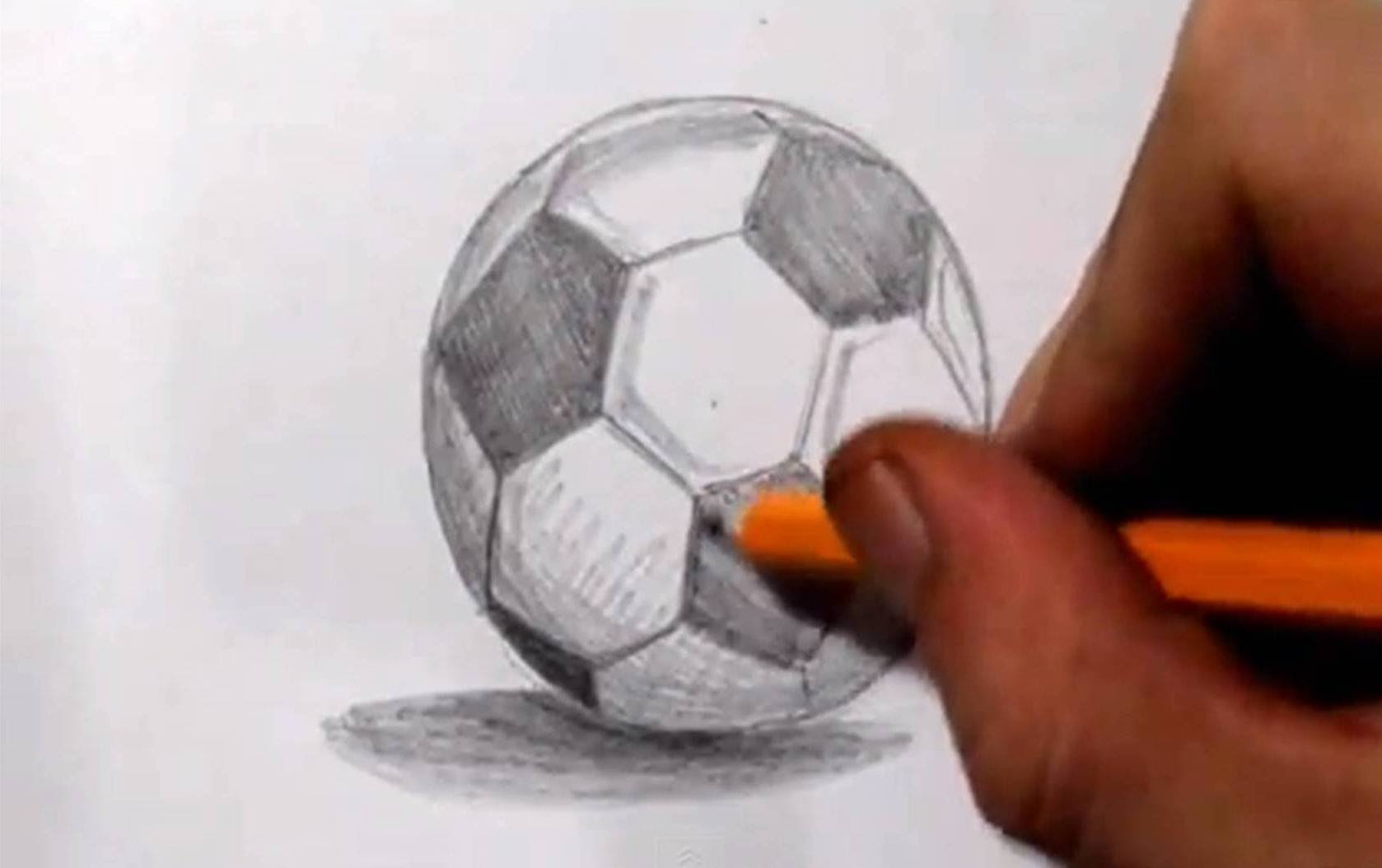 1678x1054 How To Draw A Soccer Ball Football - Football Sketch Image
