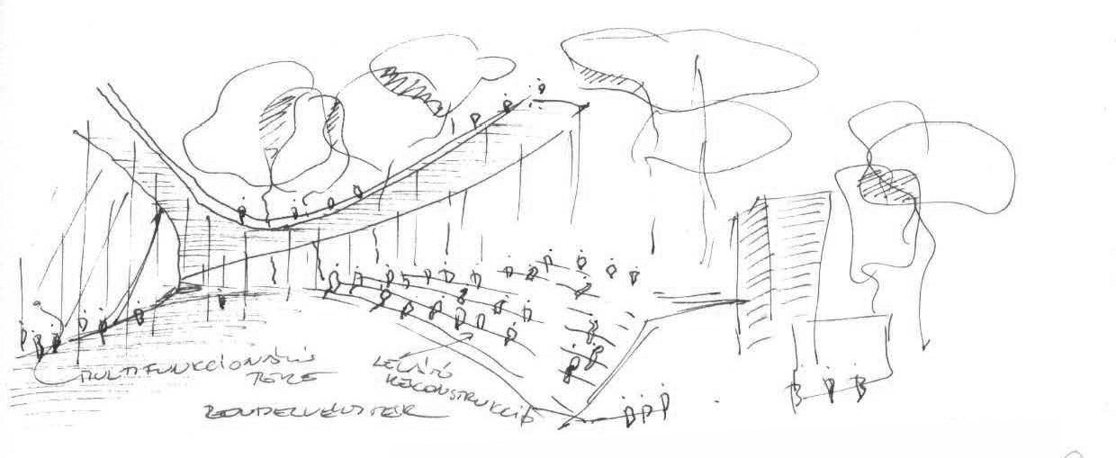 1240x509 Gallery Of Nagyerdo Football Stadium Bord - Football Stadium Sketch