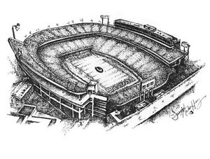 Football Stadium Sketch at PaintingValley.com | Explore collection of ...