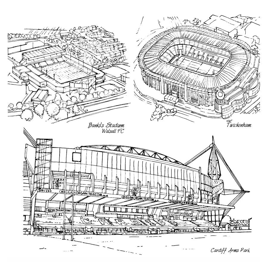 Как рисовать стадион