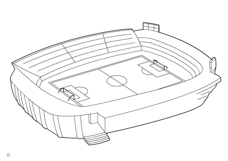 750x531 Coloring - Football Stadium Sketch