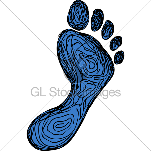 500x500 Footprint Drawing Gl Stock Images - Footprint Sketch