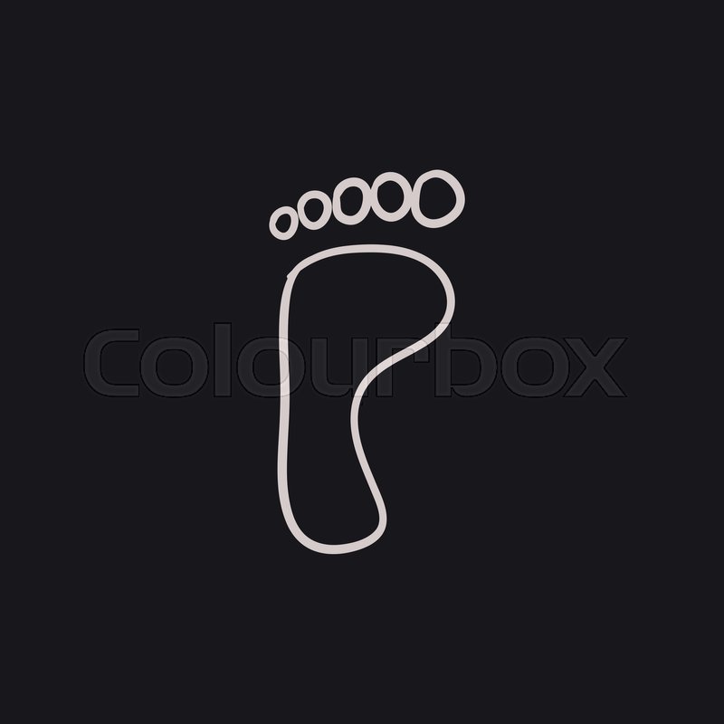 800x800 Footprint Vector Sketch Icon Isolated On Background. Hand Drawn - Footprint Sketch