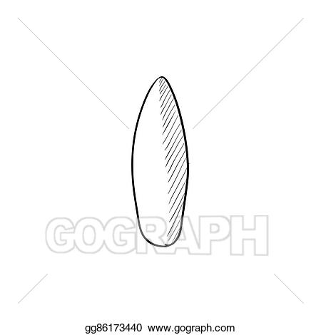 450x470 Surfboard Clipart Sketch ~ Frames ~ Illustrations ~ Hd Images - Footprint Sketch