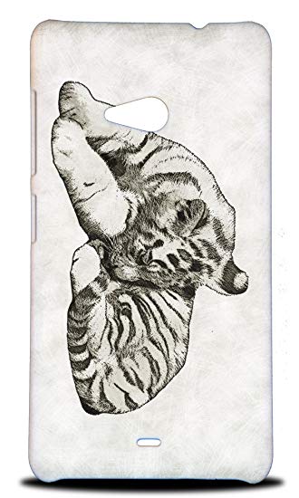 330x550 Foxercases Design Cute Tiger Sketch Drawing Art Hard - Footprint Sketch