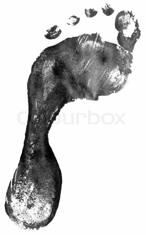 498x800 Black Footprint Isolated On A White Stock Photo Colourbox - Footprint Sketch