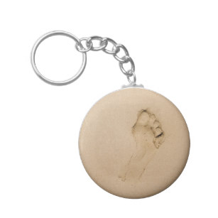 307x307 Footprints In The Sand Keychains Amp Lanyards Zazzle - Footprints In The Sand Sketch