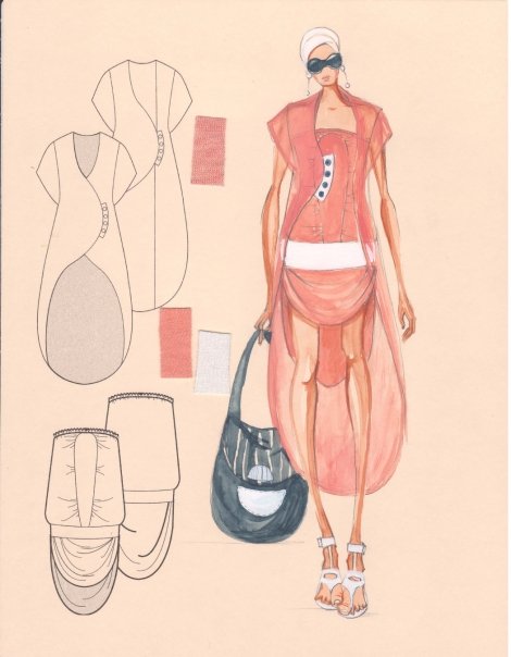 470x604 Footprint Resort2008 By Gigi Moll - Footprints In The Sand Sketch