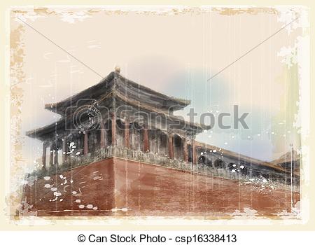 450x350 Forbidden City In Beijing, China . - Forbidden City Sketch