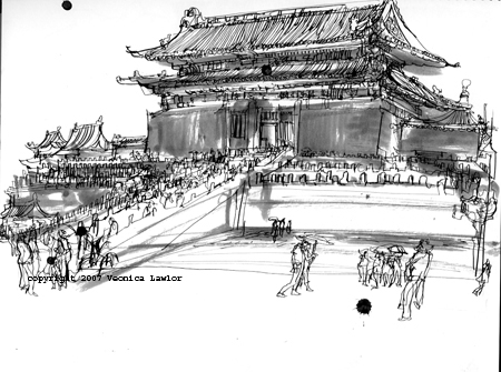 450x335 Last Day In Beijing Veronica Lawlor - Forbidden City Sketch