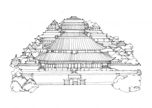 Forbidden City Sketch at PaintingValley.com | Explore collection of ...