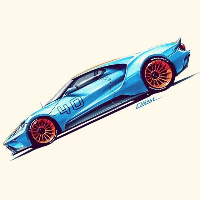 Ford Gt Sketch at PaintingValley.com | Explore collection of Ford Gt Sketch