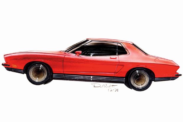 620x413 Ford Mustang Ii Hardtop Sketch - Ford Mustang Sketch