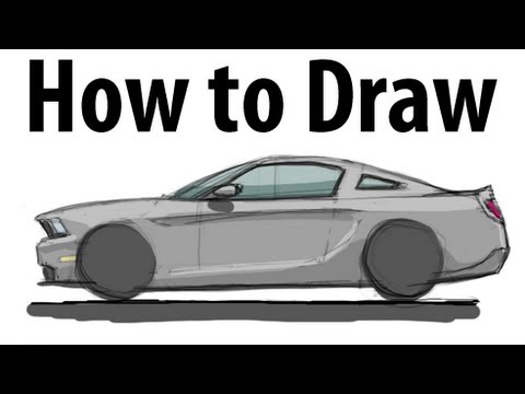 480x360 How To Draw A Ford Mustang - Ford Mustang Sketch