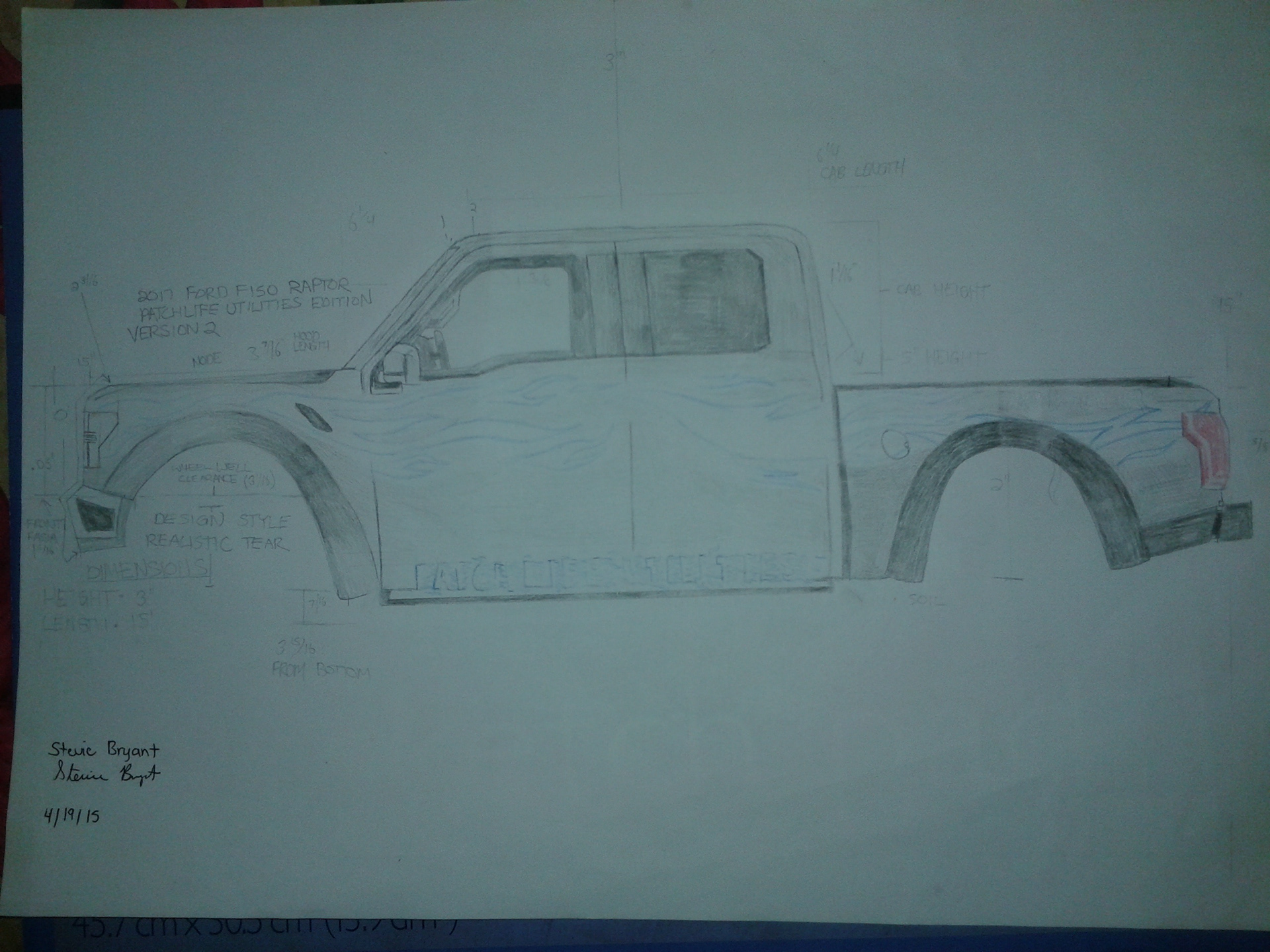 1920x1440 Stevie Bryant - Ford Raptor Sketch