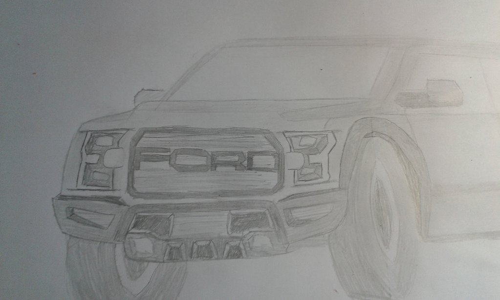 1023x614 Ford Raptor 2016 Sketch By Adrianill3000 - Ford Raptor Sketch