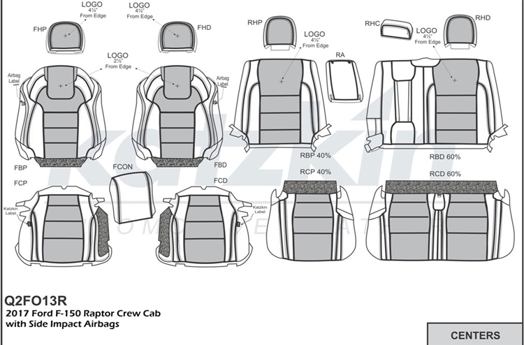 750x494 2018 Ford F150 Crew Cab Raptor Katzkin Leather Seat Upholstery - Ford Raptor Sketch