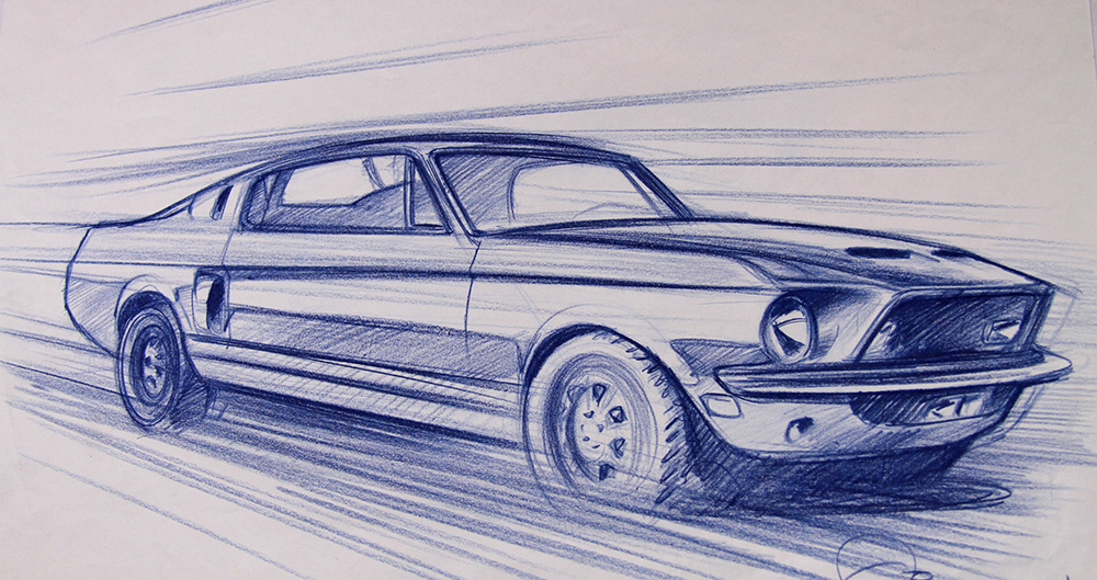 1000x529 Ford Mustang Sketch Sidequesting - Ford Sketch