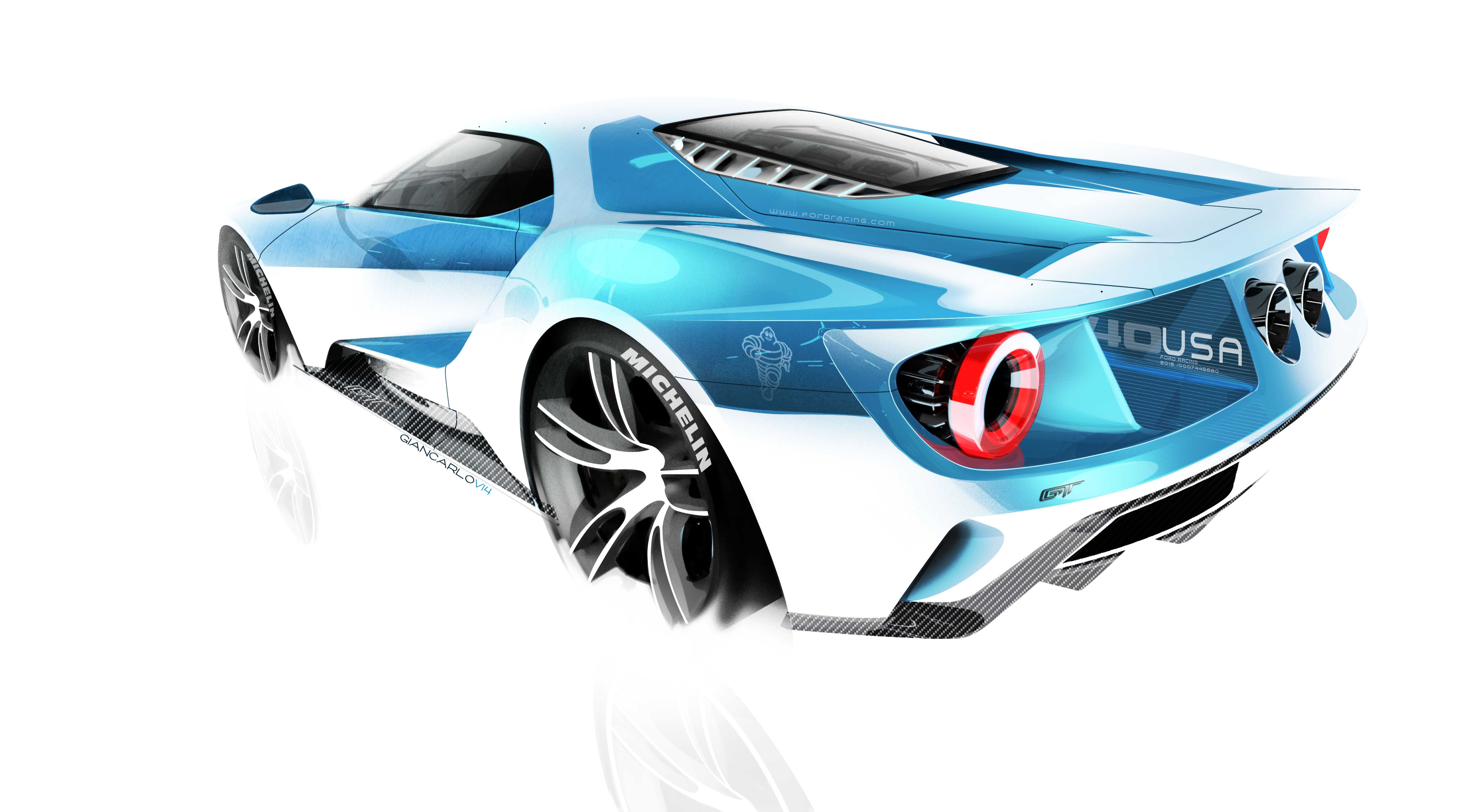 5299x2916 2017 Ford Gt From Concept Sketch To Reality News - Ford Sketch