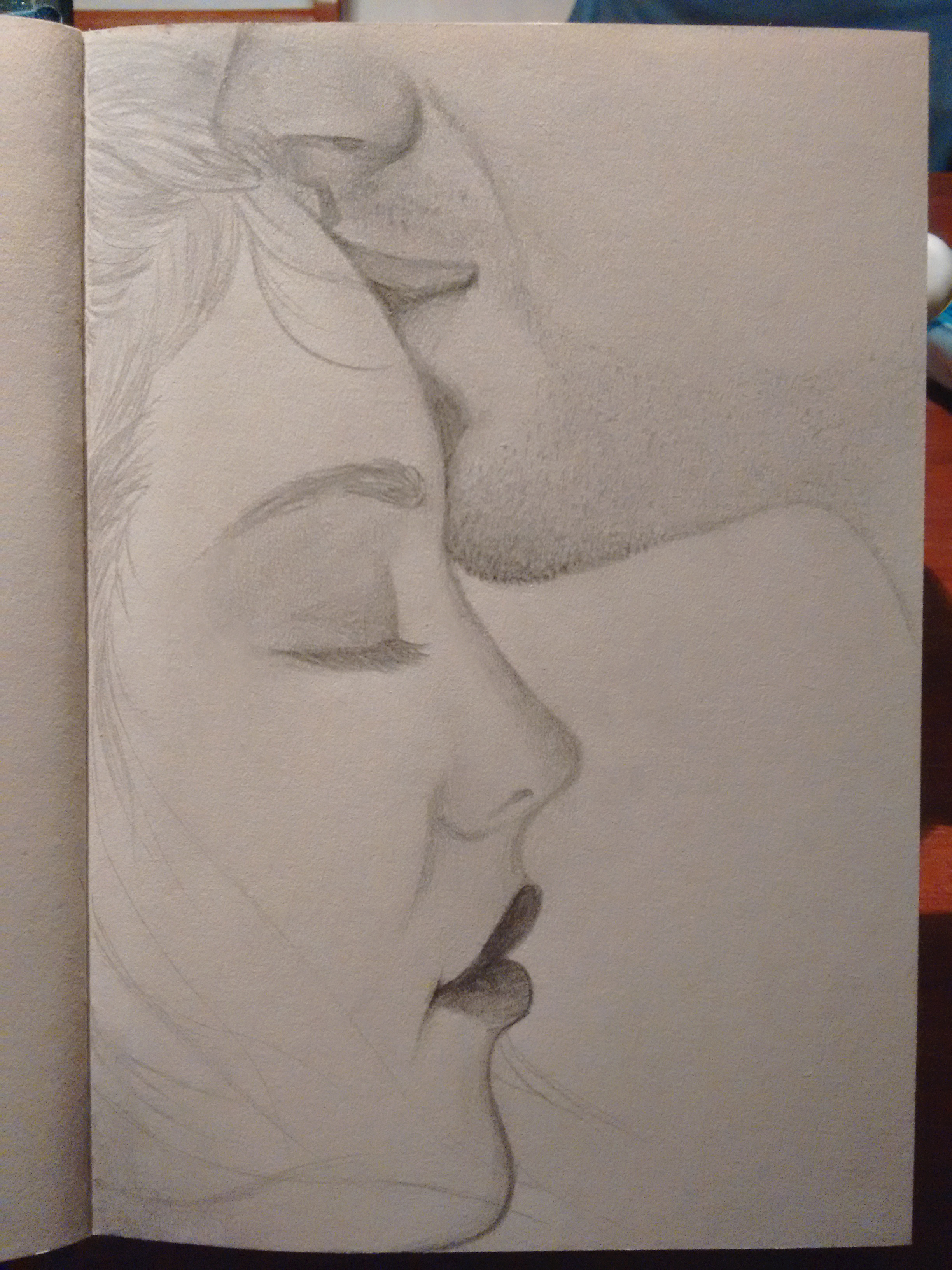 Forehead Kiss Sketch at PaintingValley.com | Explore ...