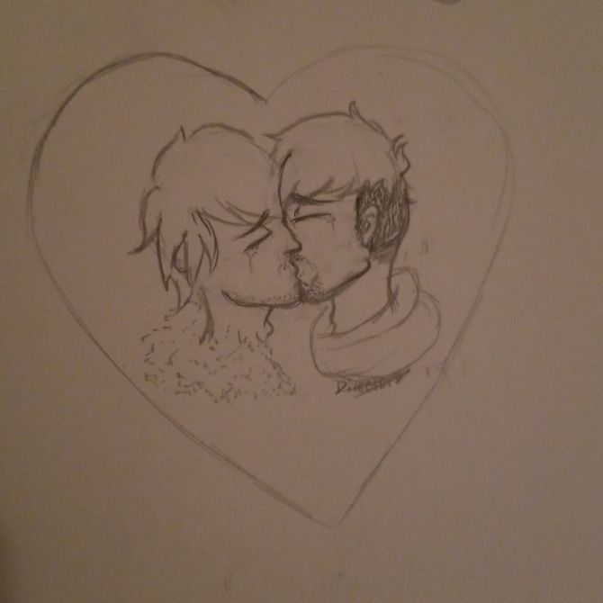 670x670 How To Draw People Kissing (With Pictures) - Forehead Kiss Sketch