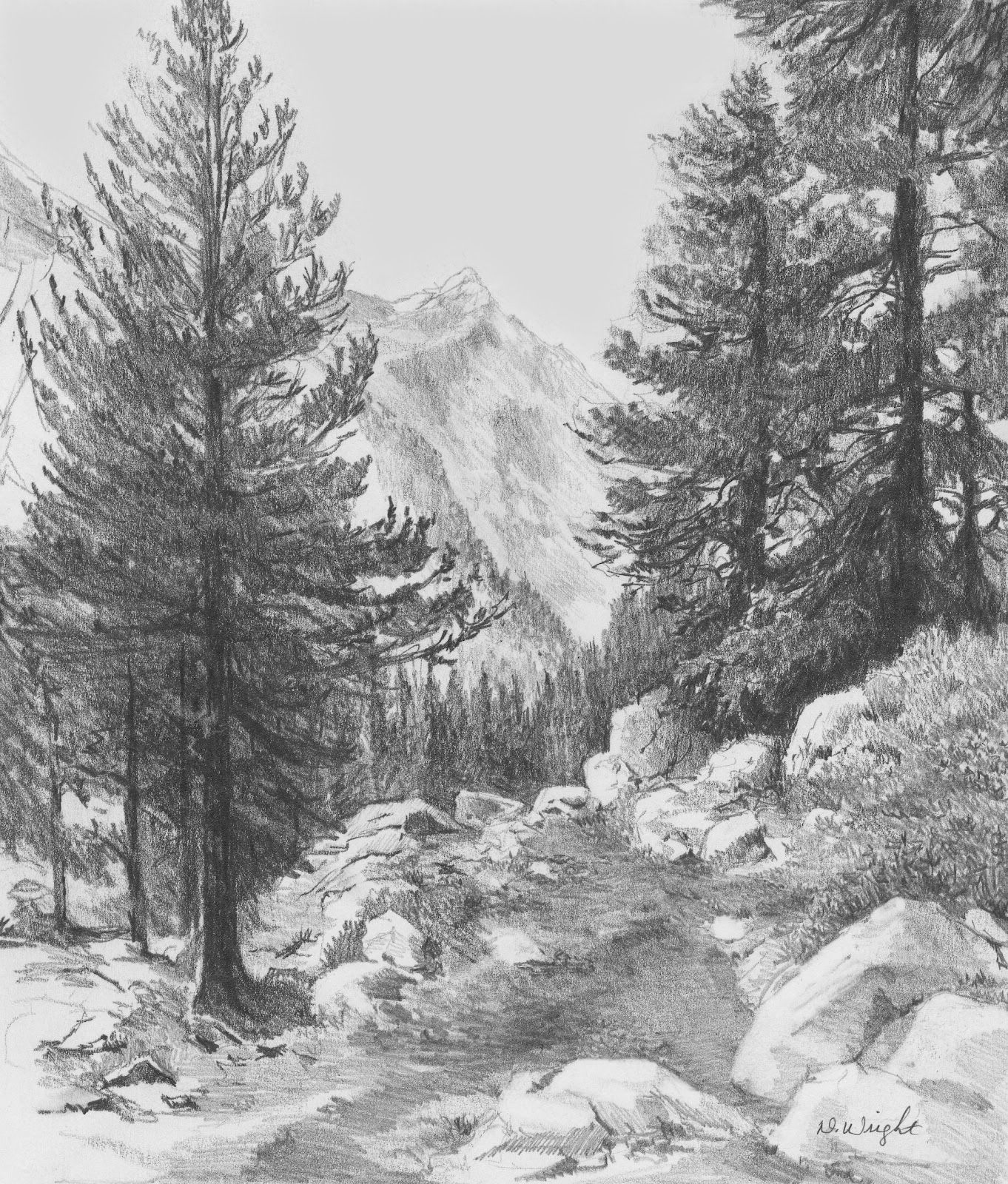 1362x1600 Landscape Sketch Forest Awesome Landscape Drawings In Pencil - Forest Pencil Sketch