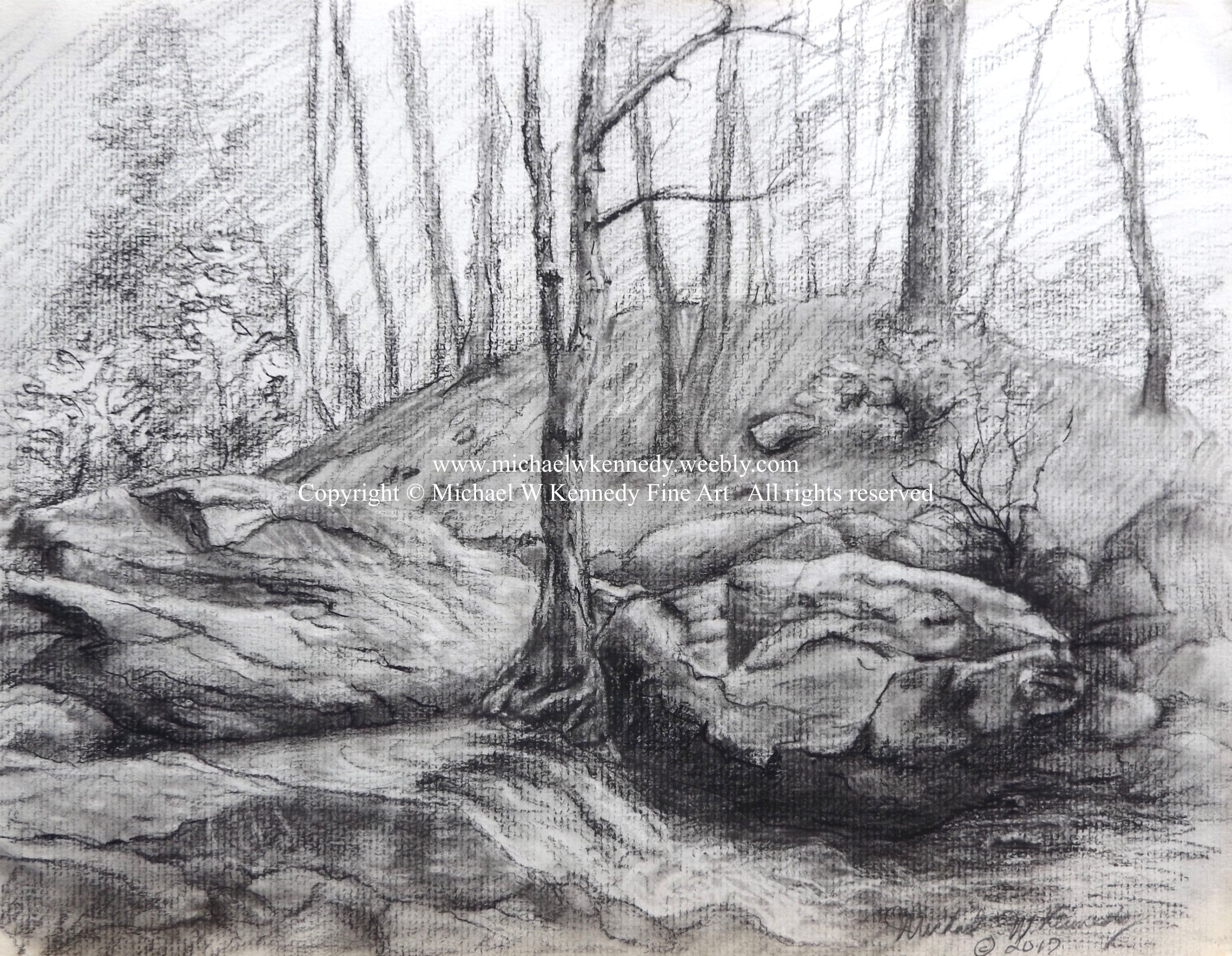 Forest Scene Sketch at PaintingValley.com | Explore collection of ...