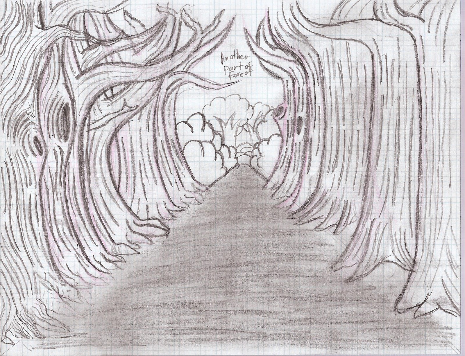 Танцующий лес рисунок карандашом