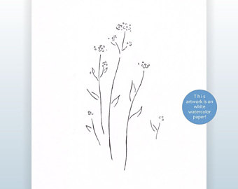 340x270 Nastriums Sketch. Line Art Flowers Drawing. Black And White - Forget Me Not Flower Sketch