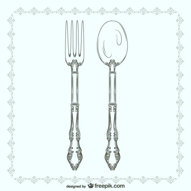 626x626 Fork Vectors, Photos And Psd Files Free Download - Fork And Spoon Sketch