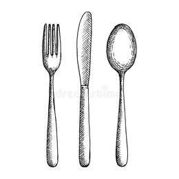 260x260 Download Spoon Sketch Clipart Fork Knife Cutlery - Fork And Spoon Sketch