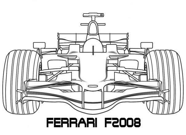 604x440 My Old High School Photoshop Sketch Of Ferrari F2008 Formula1 - Formula 1 Sketch