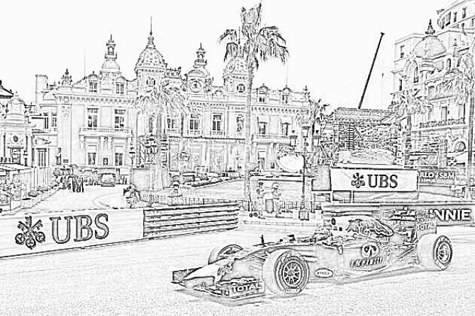 670x447 Trackside - Formula 1 Sketch