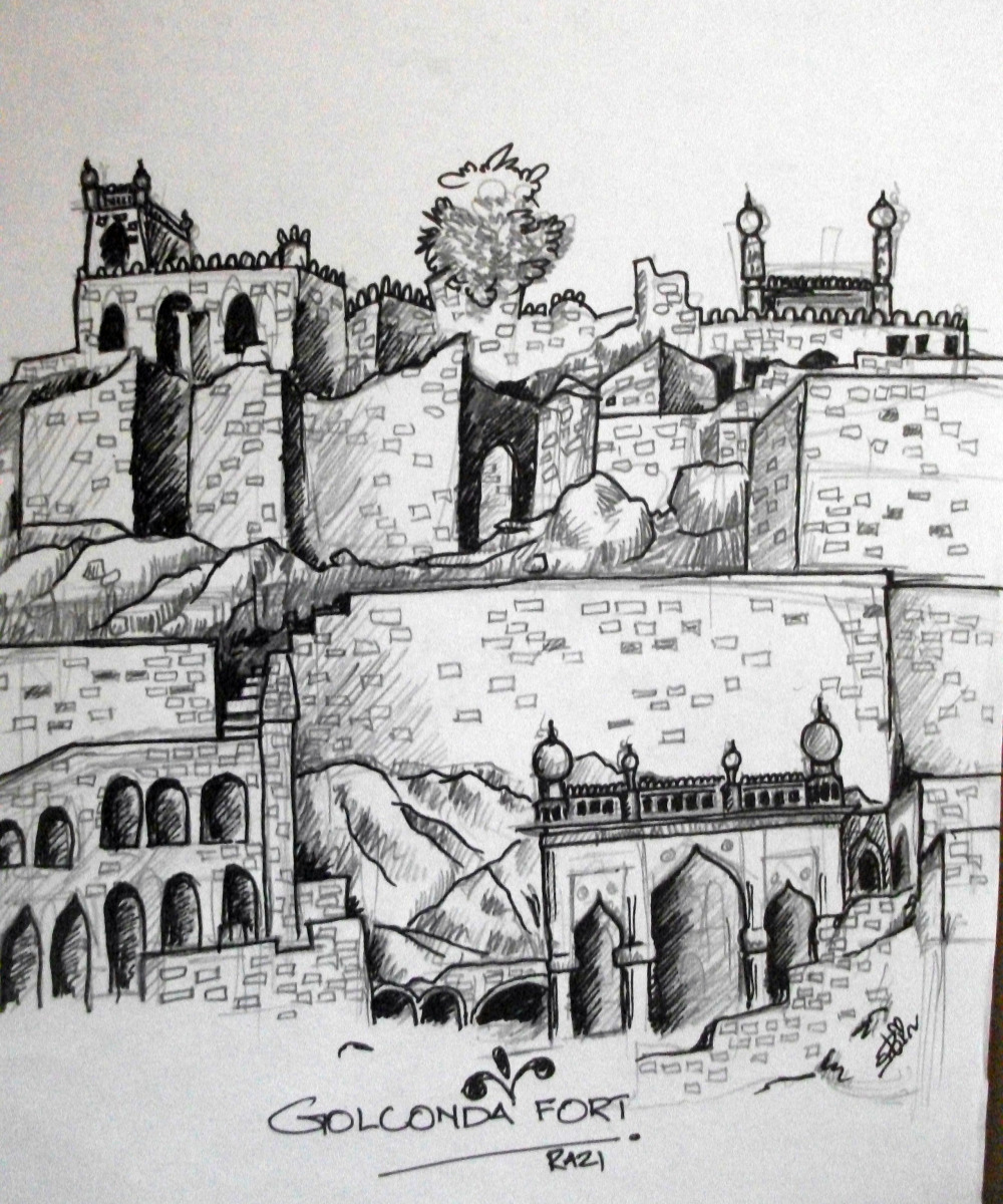 Средневековый город скетч