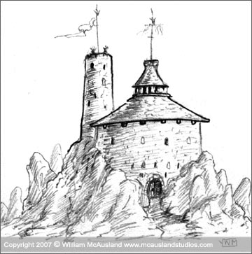 360x363 Fortress Sketch By William Mcausland, Rpg Art, Bookcovers, Concept - Fort Sketch