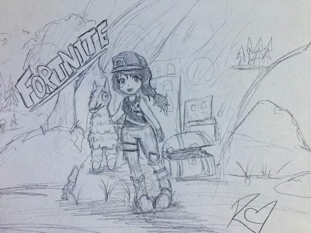 1024x768 Sketch 3 Fortnite Battle Royale Armory Amino - Fortnite Sketch