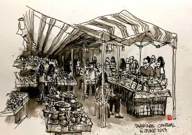 640x449 Urban Sketchers Singapore Black Amp White Fountain Pens Ink Sketches - Fountain Pen Sketching