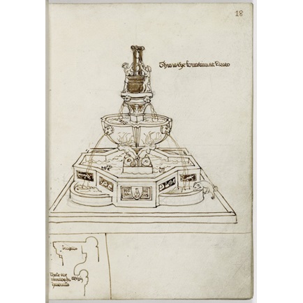 434x434 Sketch Of A Fountain In Prato () And Details Of Mouldings In The - Fountain Sketch